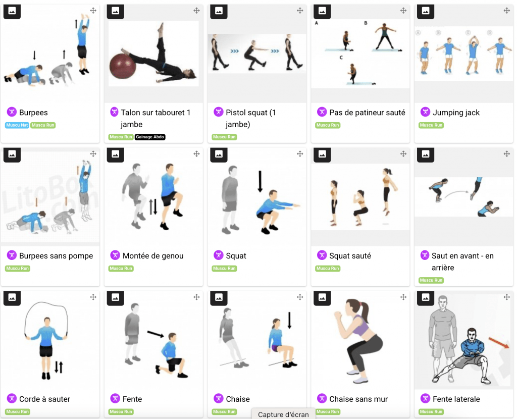 Image Ajouter des exercices illustrés video, photo, ou pdf sur les séances d’entraînement